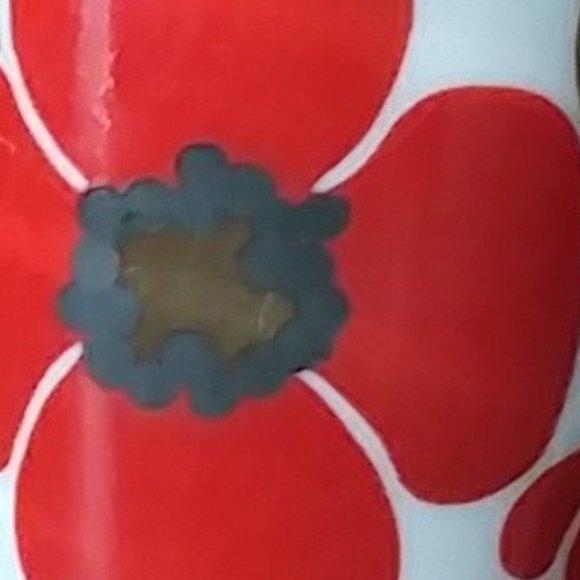 RETRO 1960-1970 PEDESTAL PORCELEIN COFFEE MUGS (2)  WHITE WITH ORANGE FLOWER - Picture 7 of 14